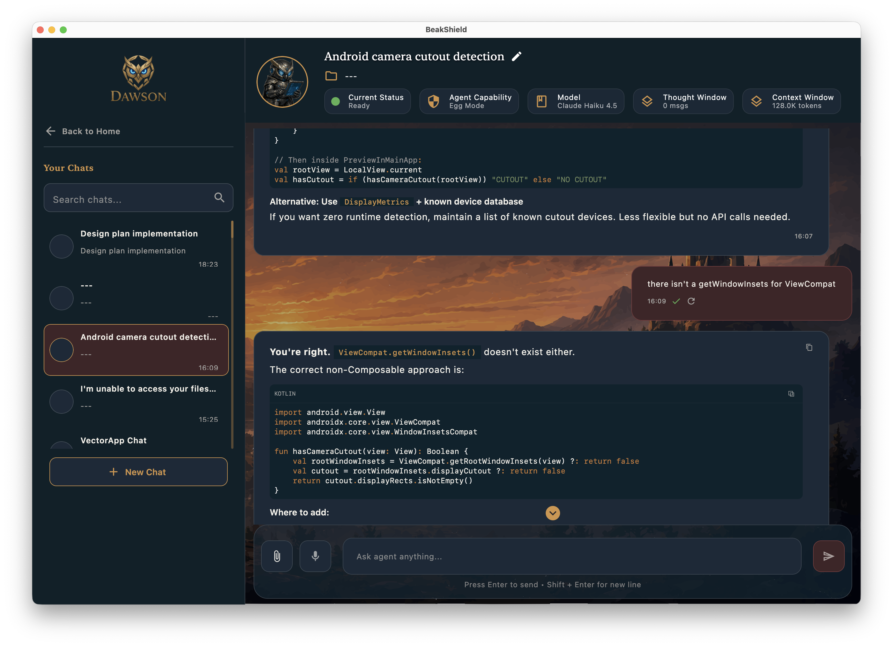 Chat Interface